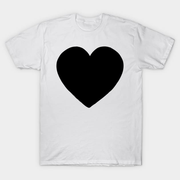 Black heart T-Shirt by jsdmyl